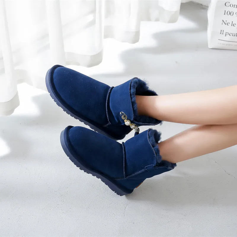 Genuine Sheepskin 2021 Natural Wool Shoes Women Real Sheepskin Women\'s Winter Woman Snow Boots Women Boots Women Shoes