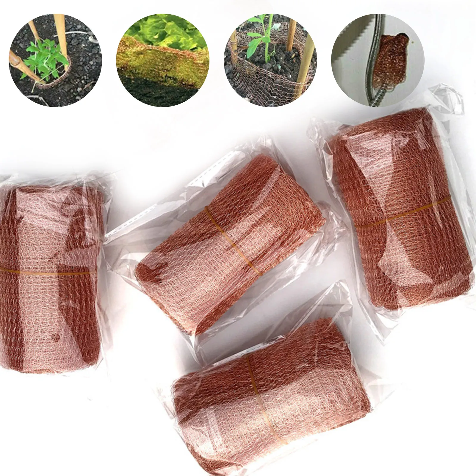 Maglia di rame tessuta rete metallica di rame a prova di lumaca di 12.7CM * 3M utilizzata per riempire fori e cuciture per proteggere il controllo dei parassiti del filtro dalle piante