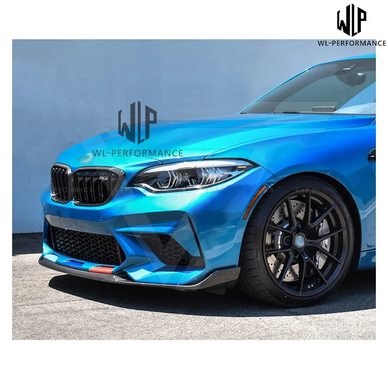 F87 Alta Qualidade De Fibra De Carbono Dianteiro Lip Bumper Splitter Car Styling para Bmw Série 2 F87 M2 M2c Mp Estilo Car Body Kit 2015-up