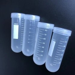 12pcs 100ml Plastic Centrifuge Tube with Scale Line Sample Tube with Screw Cover Cap use in PCR Analysis