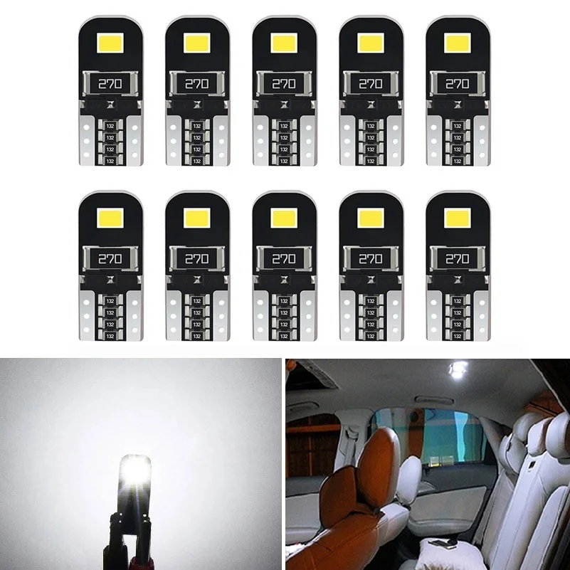

10Pcs W5W T10 LED Canbus Bulbs 168 194 LED Car Interior Light For VW Golf 4 5 6 7 GTI Passat B5 B6 B7 CC Beetle Polo Jetta MK6