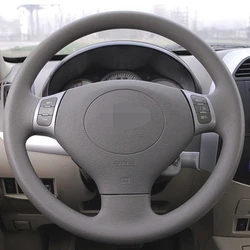 Artificial Leather DIY Black Hand Sewing Car Steering Wheel Cover For Chery QQ3 2006-2012 A1 2011Tiggo 2007-2010 Car Accessories