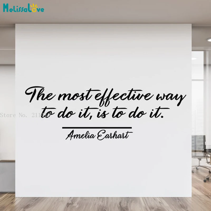 The Most Effective Way To Do It Is To Do It Teamwork Wall Decals Office Study Quote Décor Removable Stickers YT6487