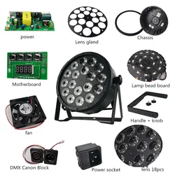 18X12W RGBW LED 파 빛/디스코 빛 부속품