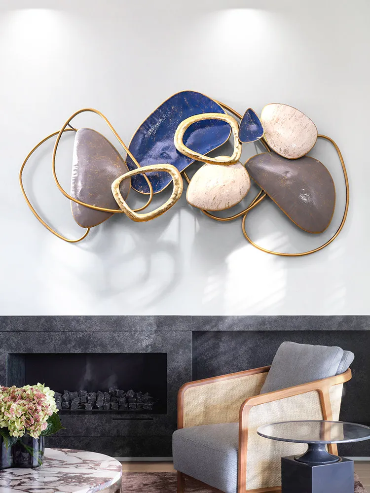 

Modern Luxury Wrought Iron Wall Sticker Decoration Office Store Club Wall Hanging Crafts Home Livingroom Wall Mural Accessories