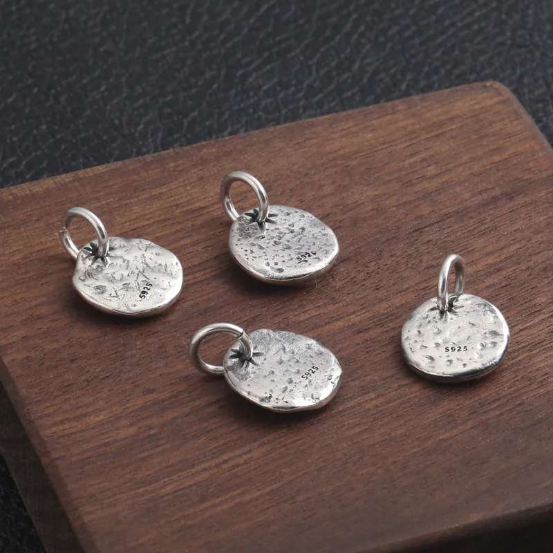 Collier Pmotfor en argent regardé 925 pour hommes et femmes, visage souriant, bijoux vintage unisexes, cadeaux pour amis