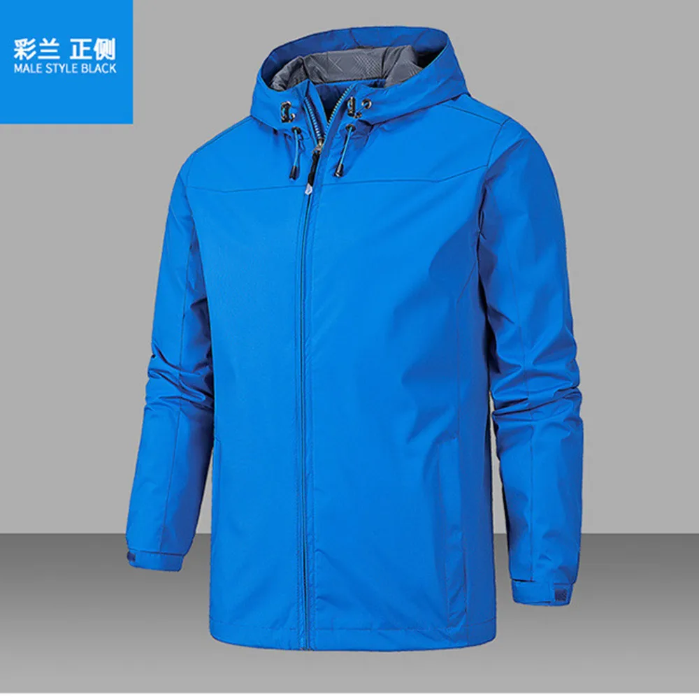 

Hot Selling Windproof And Waterproof Jacket 2021 Outdoor Mountaineering Spring Autumn Jacket Men's Ski Zipper Hooded Jackets