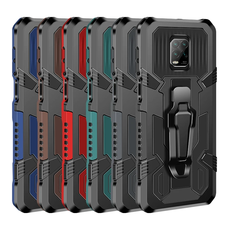 Armor Belt Clip Case for Xiaomi Redmi Note 9S, High Impact Military Rugged Cover, Drop Resistance, 9S, Note 9 Pro Max