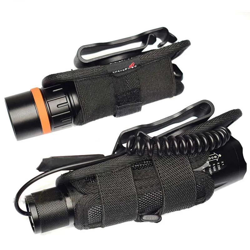 Tactical Outdoor 360-degree Rotatable Nylon Sleeve Waist Clip Flashlight Belt Clip Flashlight Accessories
