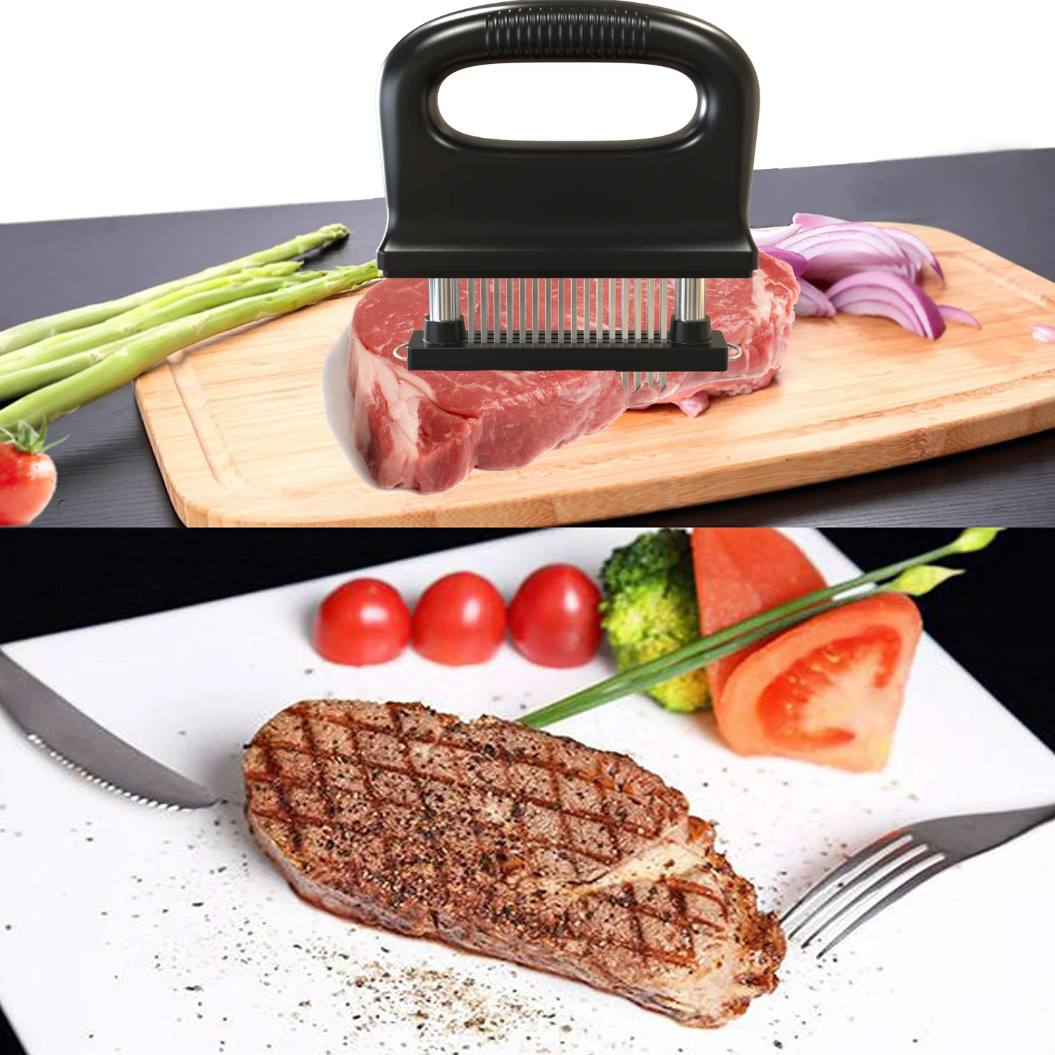 

Stainless steel meat tenderizer cooking meat tenderizer needle meat hammer kitchen tool steak artifact 48 needle meat tenderizer