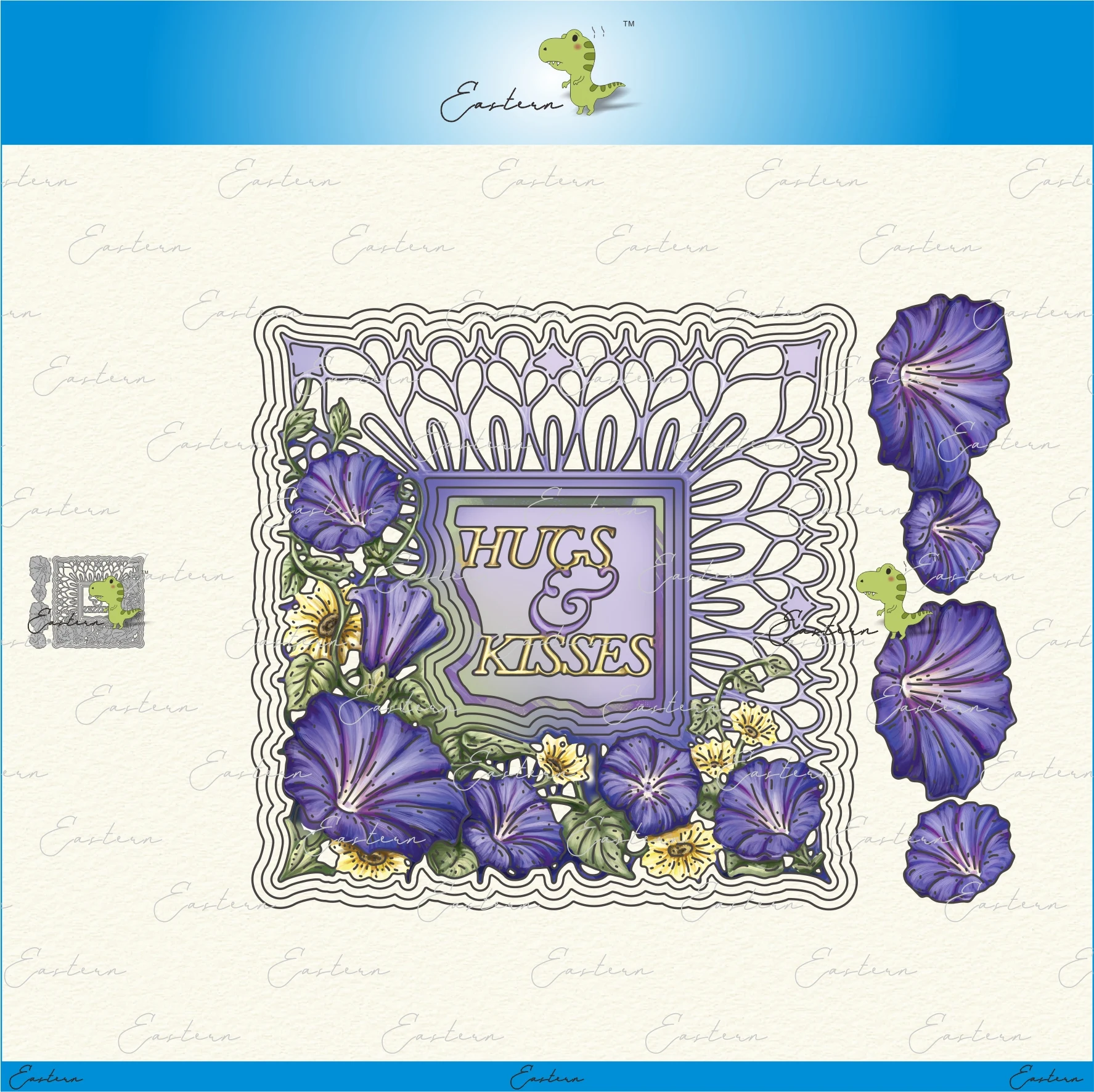 Morning glory frame wykrojniki do metalu 2021 nowe formy diy papier do scrapbookingu Making die cuts crafts