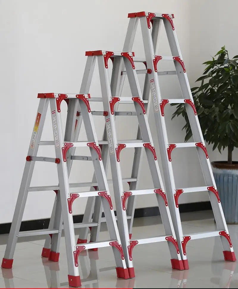 Home Aluminum Alloy Thickness 2M Multifunctional Indoor Folding Telescopic Lifting Double-Sided Engineering Stair