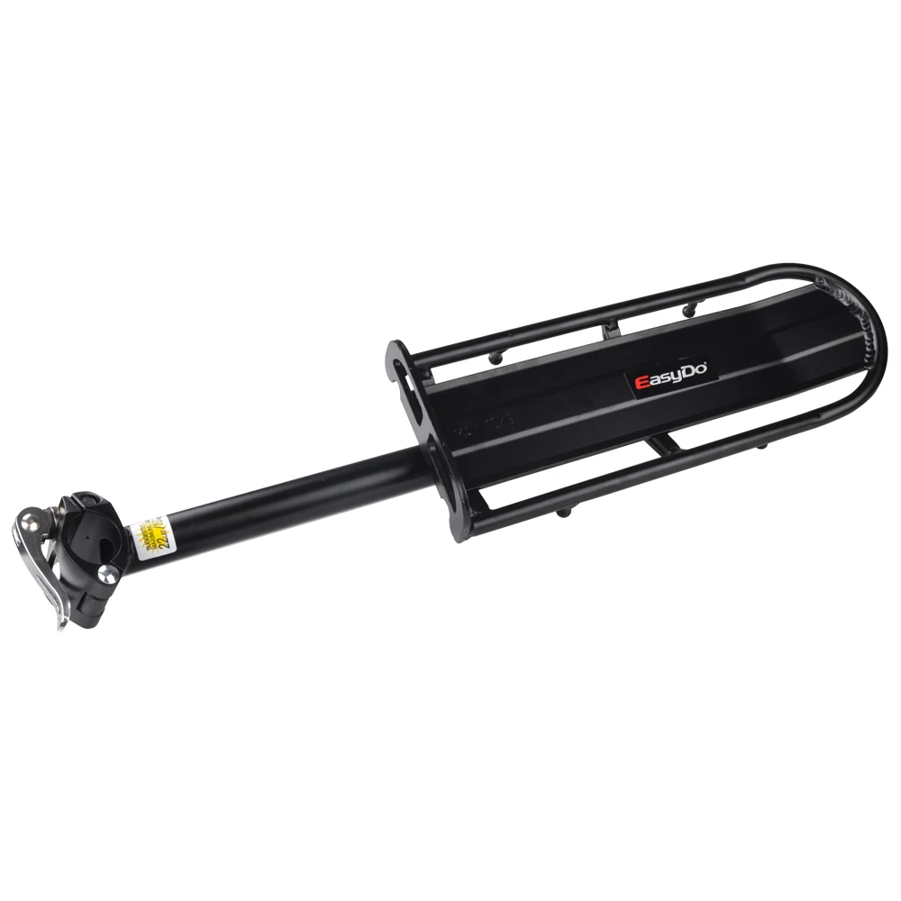 EasyDo Bicycle Bike Luggage Carrier Cargo Rear Rack Aluminum Alloy Adjustable Cycling Bag Stand Holder Seat Post