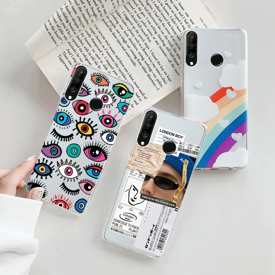 For Huawei P30 Lite Case Cute Silicone Painting Soft Cover Phone Case For Huawei P30 Lite P30Pro P 30 Pro Lite Bumper Case Funda