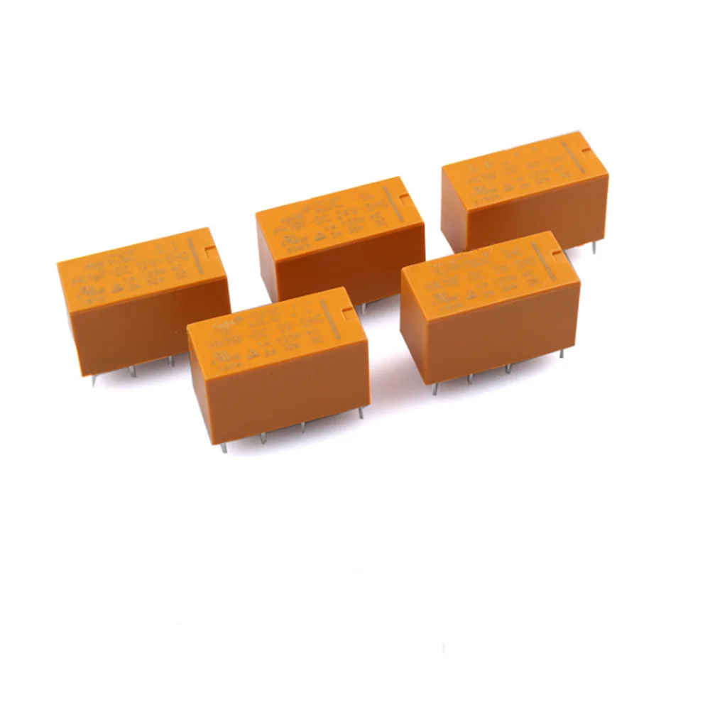 10PCS  DC 5V/9V/12V/24V Coil DPDT 8 Pin Electromagnetic Relays PCB Type HK19F 2NO 2NC
