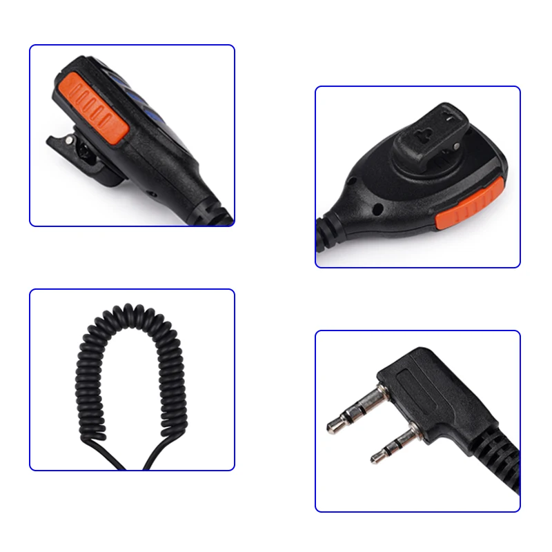 Walkie-talkie con micrófono de mano, Radio, altavoz, PTT, para Walkie Talkie KSUN Baofeng TYT Ham Radio