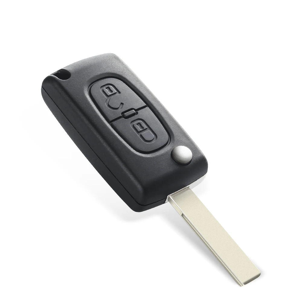 KEYYOU dla Peugeot 107 207 307 307S 308 407 607 2BT 2 przyciski klapki składane obudowa pilota bez kluczyka obudowa pilota z HU83/VA2 ostrze