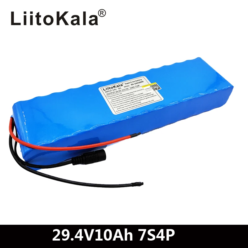 

Liitokala DC 24V 10ah 18650 Battery lithium battery 29.4V Electric Bicycle moped /electric/lithium ion battery pack