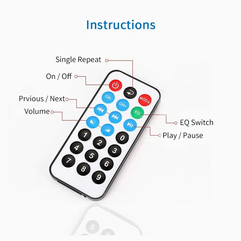 UNISIAN Bluetooth 5.0 decoder Board USB u-disk tf card Aux Signal input Support MP3  WMA WAV FLAC APE remote control DAC Decoder