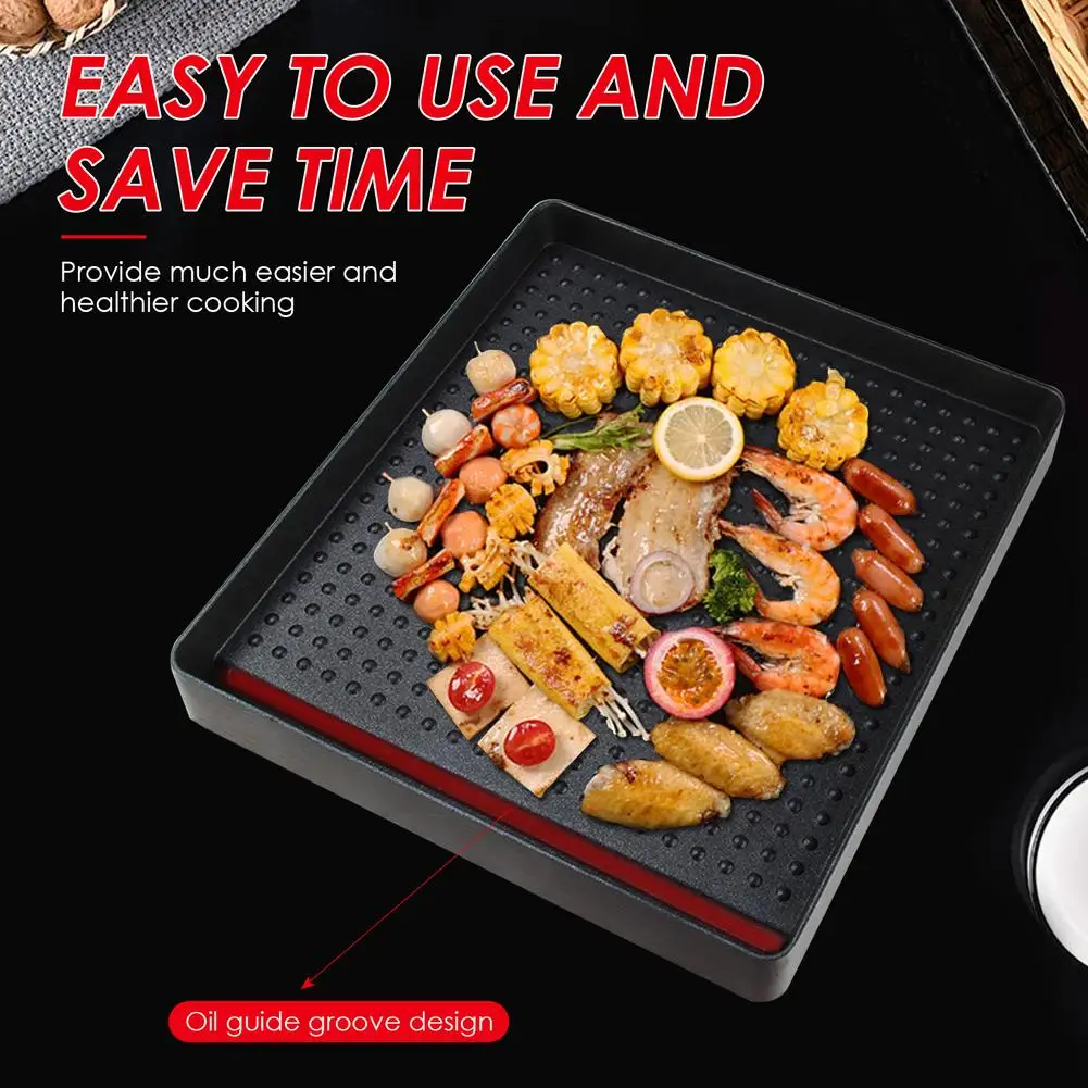 Durable Hard-wear Grill Pan Durable Non-stick Bakeware Good Thermal Baking Tray Pan Cooker For Outdoor Safe Grill Pan