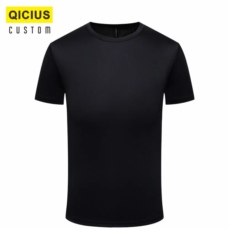 Summer Men's Quick-Drying Breathable Short-Sleeved T-Shirt Custom Printed Embroidery Logo Sports Running Round Neck Top 4xl