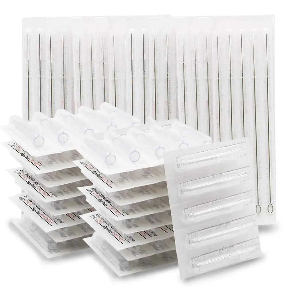 

100Pcs 3RL 5RL 7RL 9RL 11RL Size Tattoo Needles and 100pcs 3/5/7/9/11RT Size Disposable Tattoo Tips Tattoo Kit