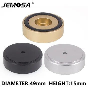 49*15mm piedini per amplificatore in alluminio ammortizzatore amplificatore HIFI piedini in gomma piedini per giradischi piedini di isolamento per altoparlanti Audio