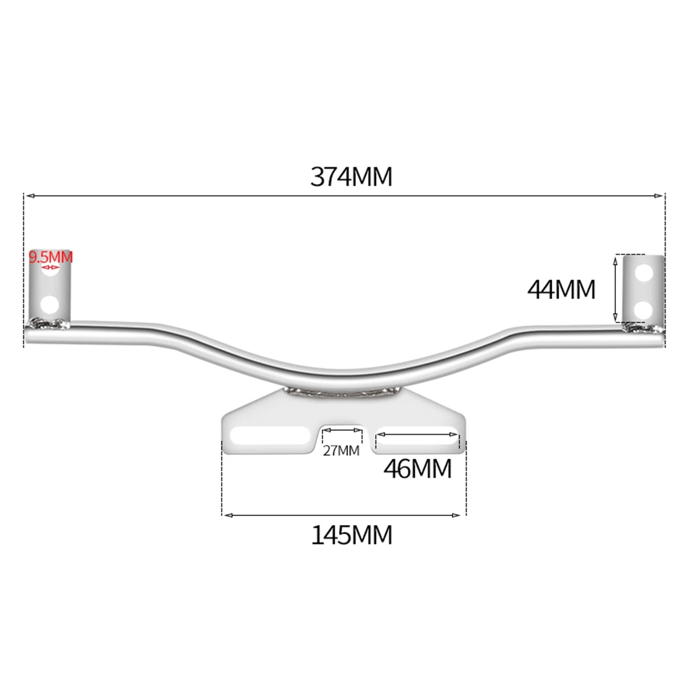 Supports de feux antibrouillard pour motos, feux de croisement, Support de lampe auxiliaire, barre de protection d'éclairage, Chrome noir