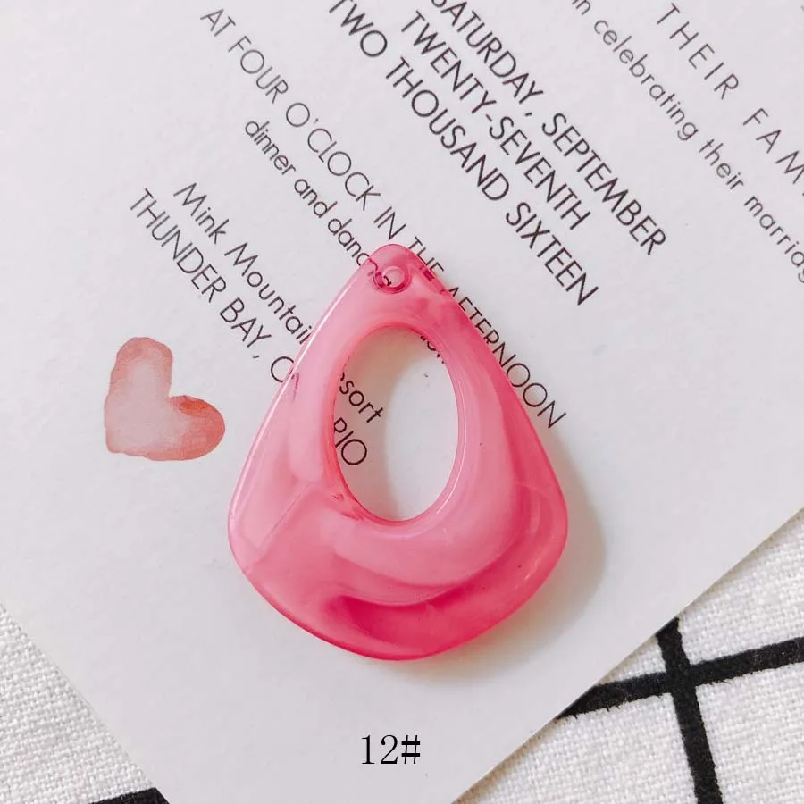 DIY Handmade Jewelry Accessories Vintage Cutout Resin Droplet Earrings Pendant Accessories Material