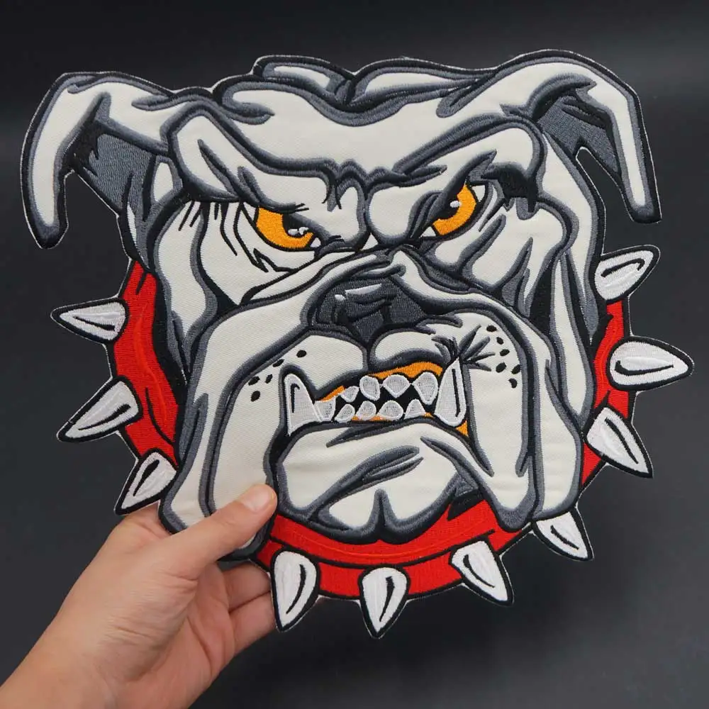 Parche bordado Bulldog punk estilo táctico MOLLE para ropa militar - imagen 2