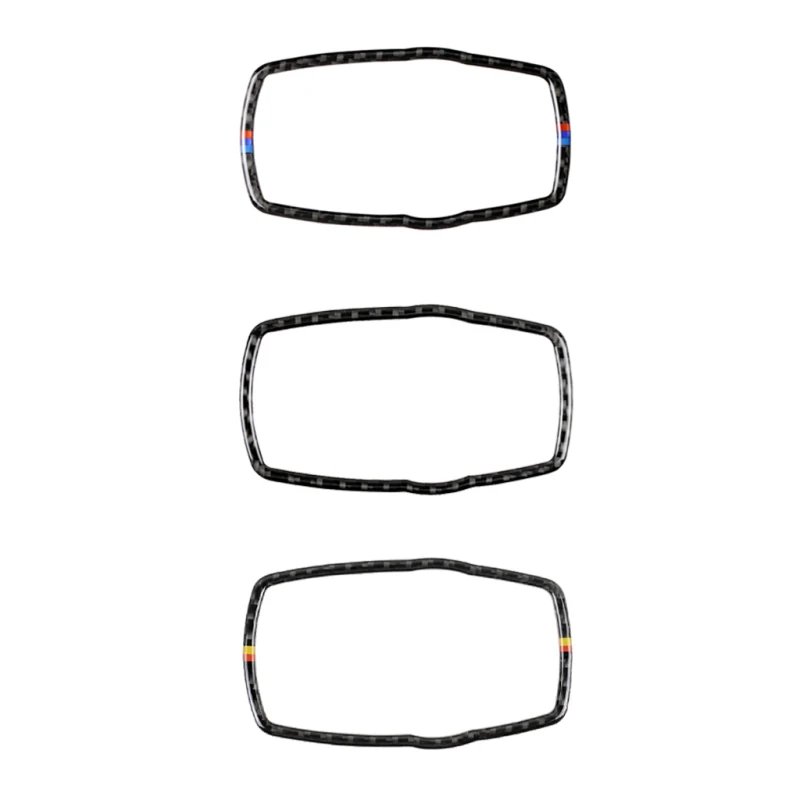 غطاء إطار زر متعدد الوسائط للسيارة ، ملصقات داخلية ، ملصق إطار من ألياف الكربون ، BMW F10 ، F20 ، F30 ، F34 ، F07 ، F25 ، F26 ، F15 ، F16