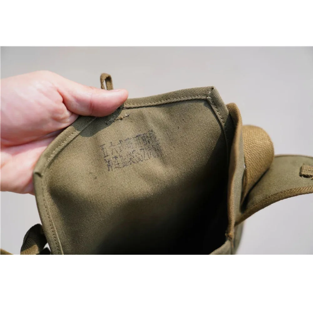 Original Surplus Vietnam War Period Chinese 56 AK Drum Mag Military Canvas Bag AMMO Pouch