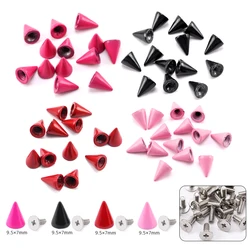 Studs & Spikes Punk Buttons Rivets Set Cone For Clothes Screwback DIY Craft Cool Punk Garment Rivets For Leather Craft Handmade