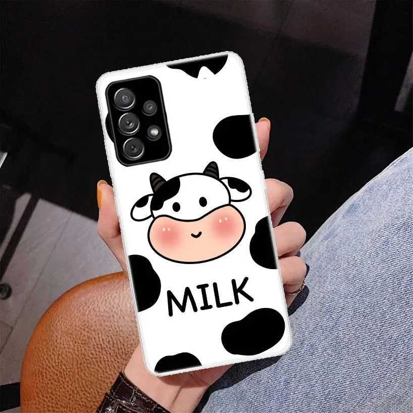 Dairy Cattle Cow Speckle Cute Cover Phone Case For Samsung Galaxy A55 A54 A53 A52 A15 A14 A13 A12 A35 A34 A33 A32 A25 A24 A23 A2