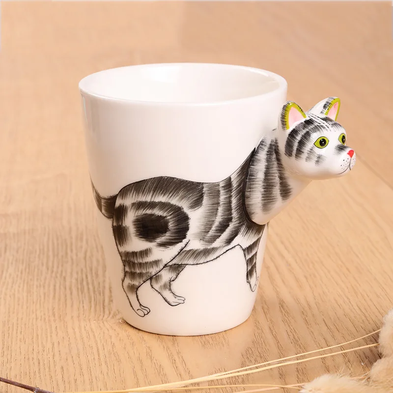 400 ml kawaii Zabawny kubek ceramiczny Kubek do kawy Kubek 3D Zwierzęta Królik Pies Kot Kształt słonia Kubki na mleko Dla dzieci Prezent Śliczny