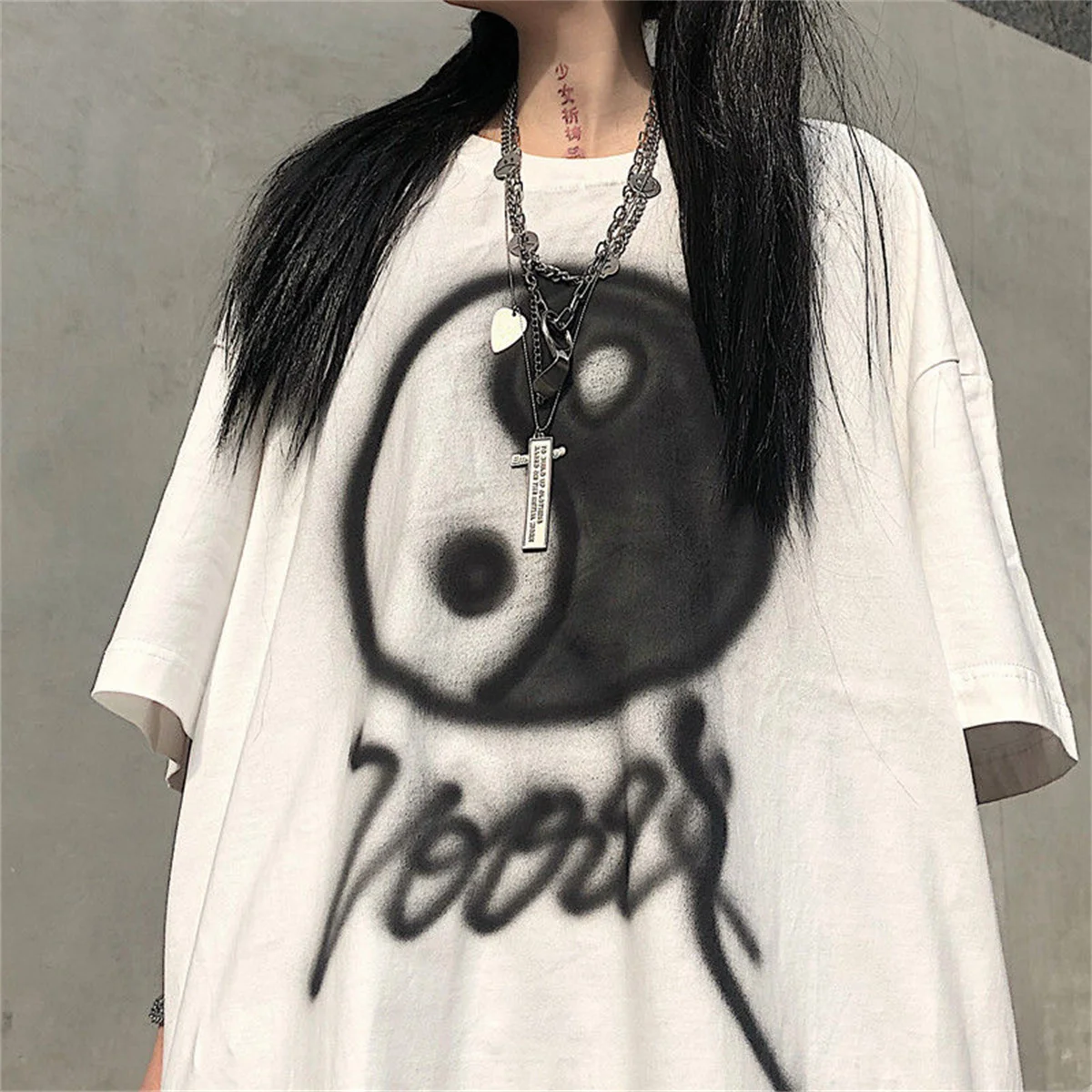 Hip Hop Devil Tshirt Streetwear Men Casual High Street Shirts Girl Gothic Summer Cartoon T Shirt Fashion Cool Japan Tshirt Male