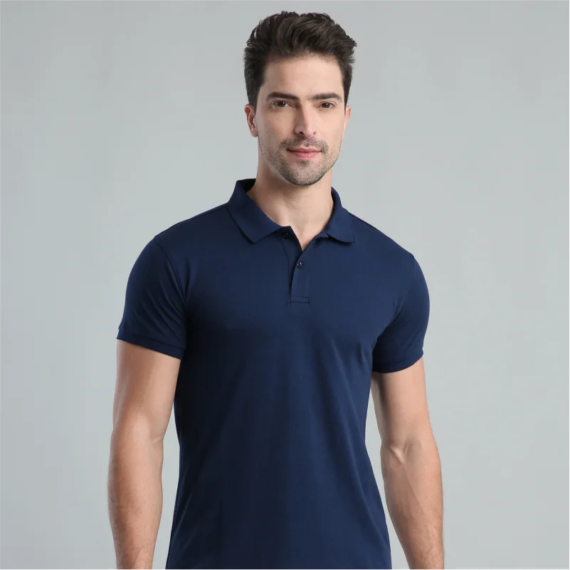 Polo d\'Été à Manches Courtes avec Logo Personnalisé, Chemise à Revers Décontractée et Solide, Design Brodé, vaccage Rapide, Haut Imprimé, 14 Pièces