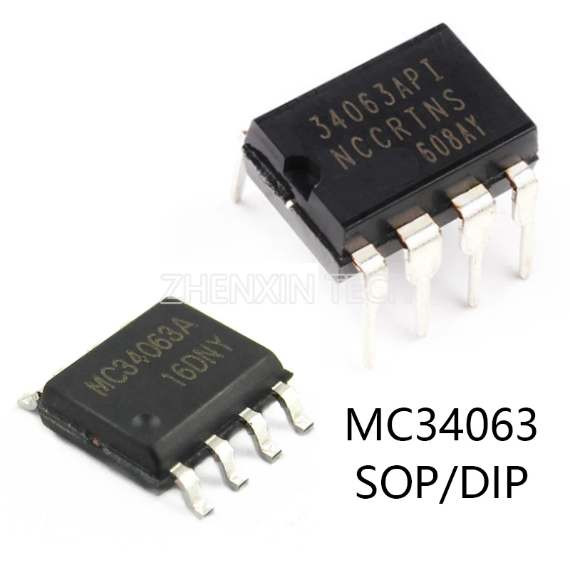10-50 PÇS/LOTE MC34063 SOP8/DIP8 MC34063A SOP-8 MC34063API 34063 DIP-Chip 8 Novo Atacado