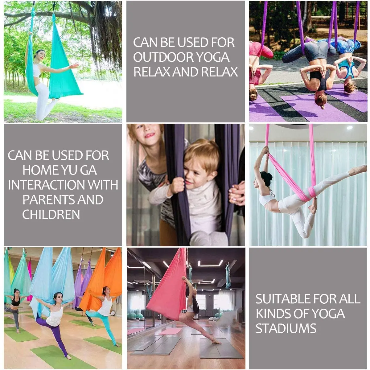 Hamak do air jogi zestaw z rozszerzenie pasy z lotu ptaka jedwabiu huśtawka do jogi Anti-gravity Yoga inwersji ćwiczenia poprawić wytrzymałość i elastyczność mniej inwazyjne