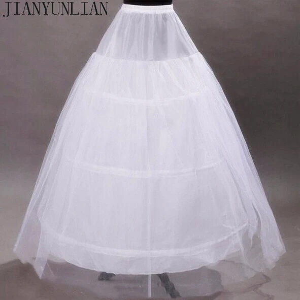 Brand New Petticoats White 3 Hoops 2 Layers Ball Gown Bride Underskirt Formal Dress Crinoline Stock Wedding Accessories