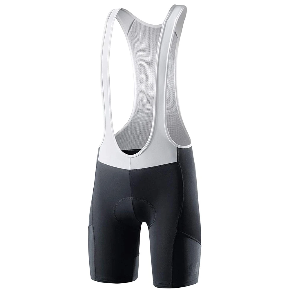 Santic Cycling Bib Shorts Mens 4D Padded Breathable Reflective Bicycle Half Pants Sunmer Mountain Road Bike Men Sports Tights