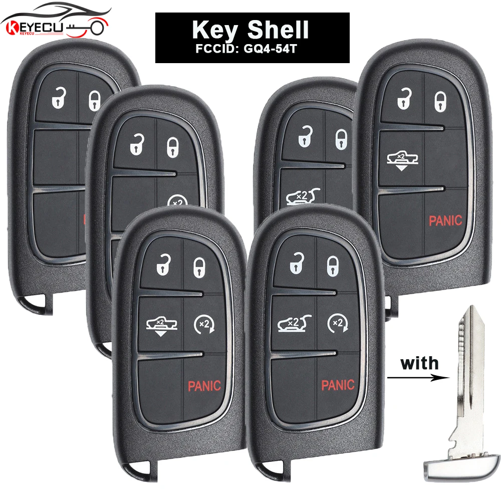 

KEYECU GQ4-54T Smart Remote Key Shell Case Fob Pad Cover for Dodge Ram 1500 2500 3500 2013 2014 2015 2016 2017