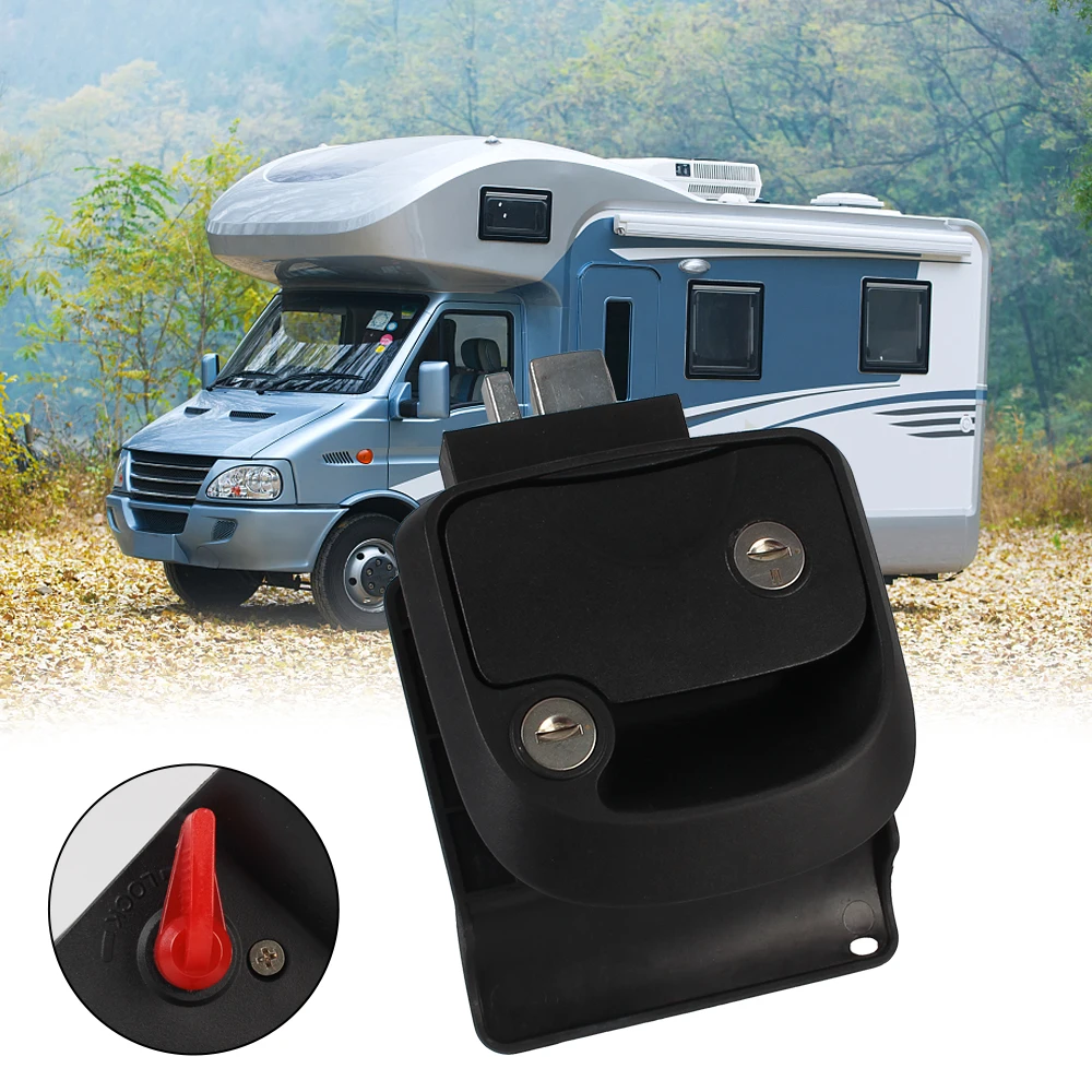 

RV Camper Trailer Entry Door Lock Camper Accessories Door Latch Handle with Keys Double Open Door Lock