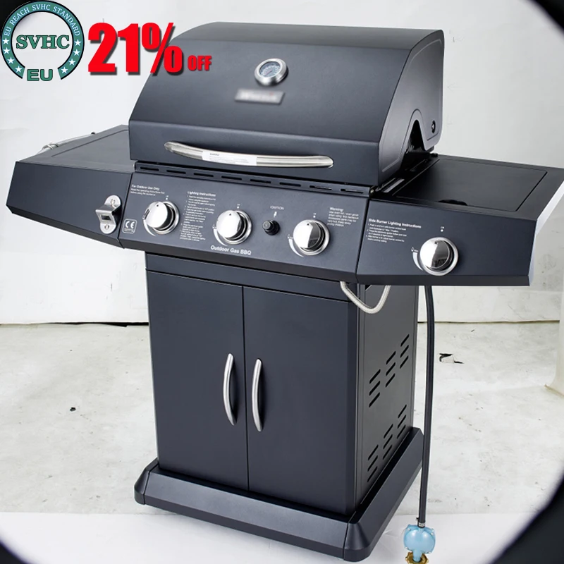 

Natural gas stainless steel barbecue stove household commercial smokeless barbecue stove mobile convenient barbecue stove