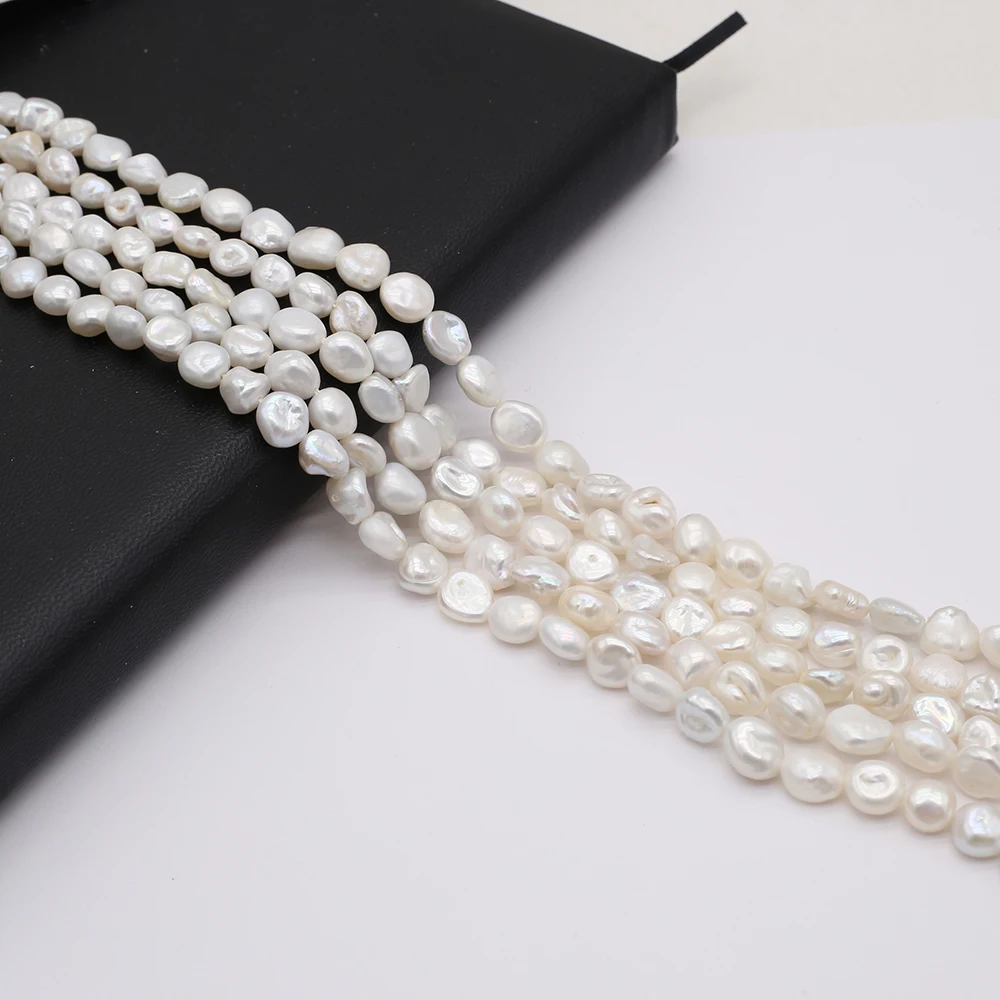 Natural Freshwater Pearl Beads White Irregular Shape Straight Hole Loose Pearls For DIY Charm Bracelet Necklace Jewelry Making
