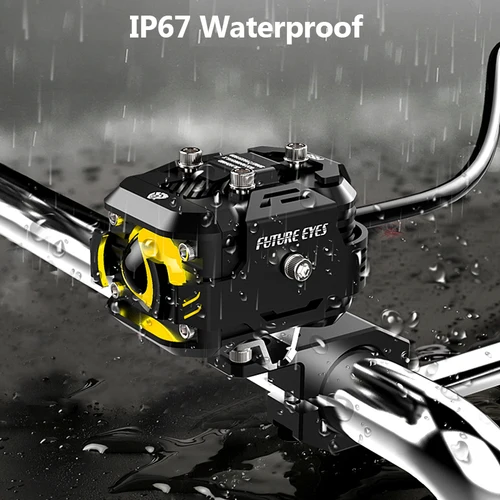 Imagen 2 del producto Future Eyes F150 luces antiniebla Led para motocicleta vehículo eléctrico conducción de carreteras auxiliar Moto luz baja foco amarillo superbrillante