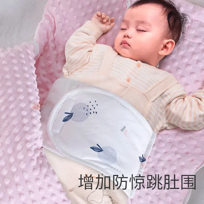 Baby Sleeping Bag Autumn Winter Beanie Velvet Skin-friendly Anti-startle Protective Belly Wrap Newborn Cotton Sleeping Blanket