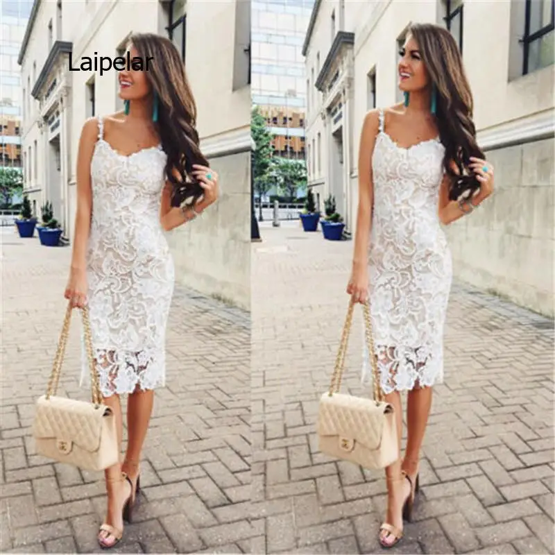 Phụ Nữ Mùa Hè Áo Ôm Body Gợi Cảm Dài Đầm Midi Nữ Cổ V Chắc Chắn Phối Ren Thanh Lịch Sundress Mới