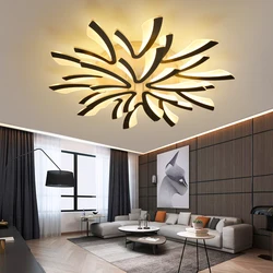 Acrylic LED Ceiling Chandelier With Remote Control For Kitchen Bedroom Dining Room Foyer Villa Restaurant Bar Indoor Home Lamps