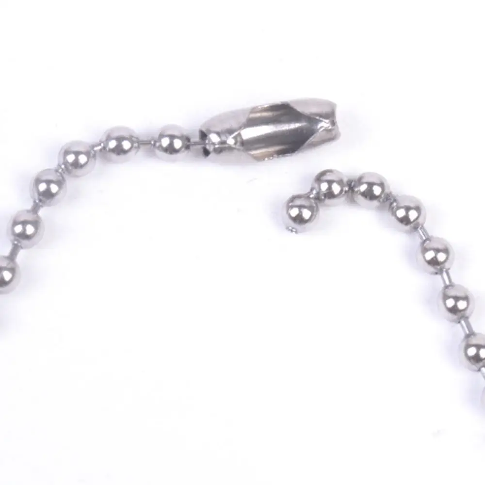 Wholesale 10/20/50/100pcs/Lot 1.5/2/2.4/3/3.2mm Silver Color Stainless Steel Bead Ball Chain Necklace DIY Jewelry Findings